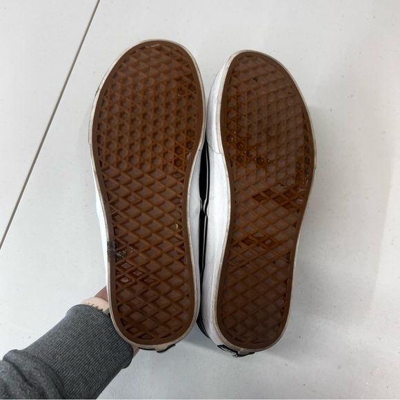 Vans Black Checkerboard Slip On Sneakers Size 7.5 - Picture 5 of 8